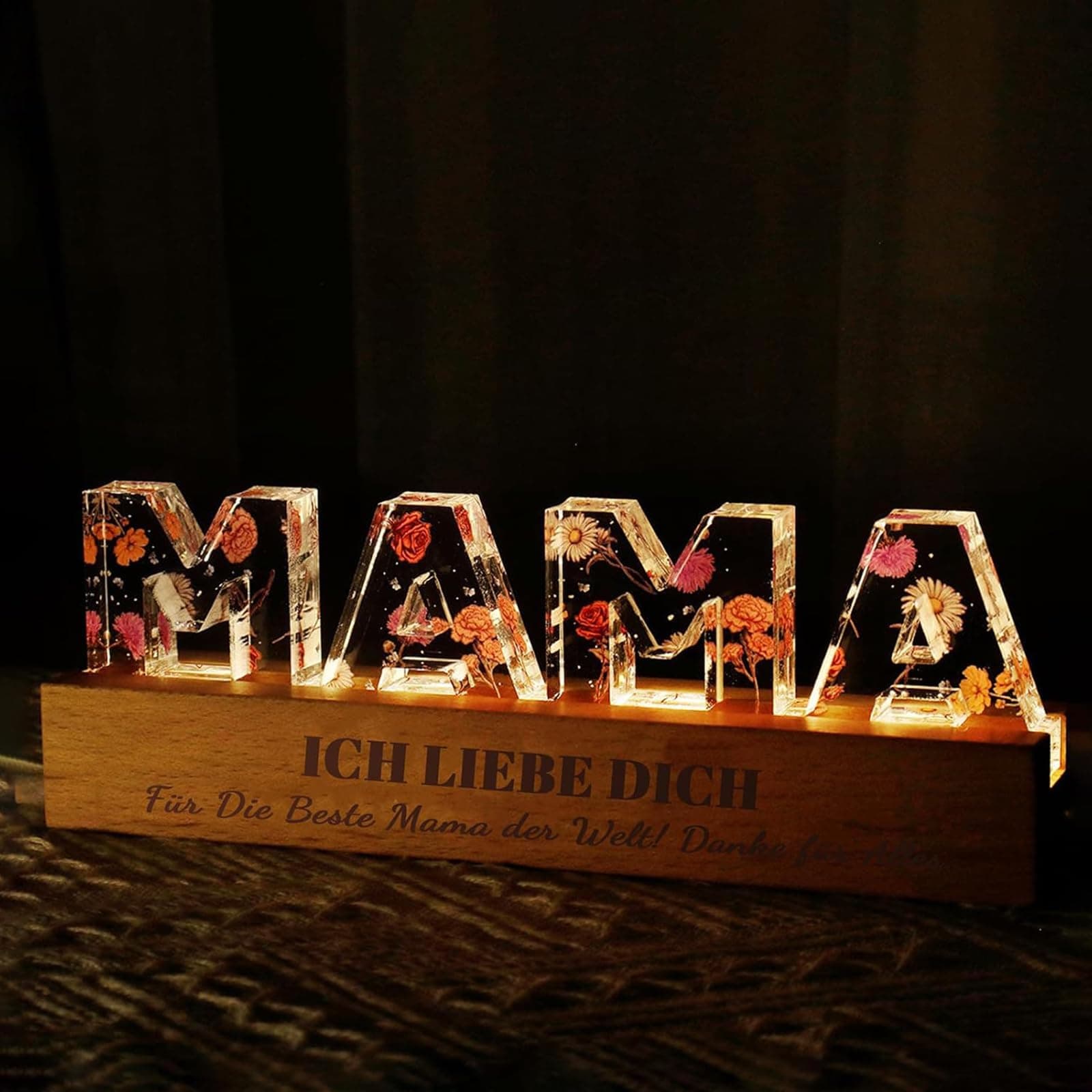 Muttertagsgeschenke für Mama, LED Lampe Nachtlicht Geschenke für Mama zum Muttertag Geburtstag, Geburtstagsgeschenk Muttertagsgeschenke für Mutter Mama-1 Angebot bei HelloDeals