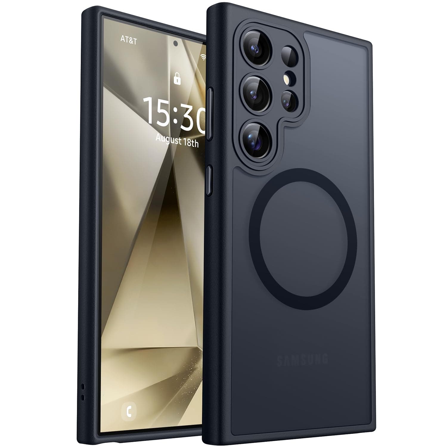 CANSHN für Samsung Galaxy S24 Ultra Hülle mit Kameraschutz für Magsafe (TOP Militärschutz & Magnetkraft) Extrem Haltbarkeit Handyhülle S24 Ultra Case - Transluzente Matt Schwarz Samsung Galaxy S24 Ultra Schwarz Angebot bei HelloDeals