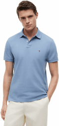 Tommy Hilfiger Herren Poloshirt Kurzarm 1985 Regular Fit XS Blue (Brisk Blue) Angebot bei HelloDeals