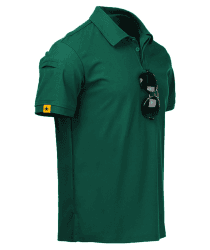 JACKETOWN Poloshirts Herren Kurzarm Atmungsaktives Schnelltrocknend Poloshirts Männer Tennis Sommer Knopfleiste T-Shirts Männer Casual Sport Shirt Basic Regular Fit Golf Polohemd XXL 012-wald Grün Angebot bei HelloDeals