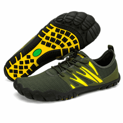 SAGUARO Herren Barfußschuhe Leicht Atmungsaktive Schnell Trocknend Badeschuhe mit Breiter Zehenbox, Gr.39-48 45 EU Armeegrün Angebot bei HelloDeals