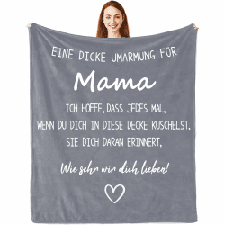 Muttertagsgeschenke für Mama, Umarmung Decke Geschenke für Mama zum Muttertag Geburtstag Weihnachten, Kuscheldecke Geschenke für Mutter von Tochter Sohn Mama 150*200CM Angebot bei HelloDeals