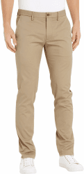 Tommy Hilfiger Herren Hose Core Bleecker 1985 Pima Cotton Chino 33W / 32L Beige (Batique Khaki) Angebot bei HelloDeals