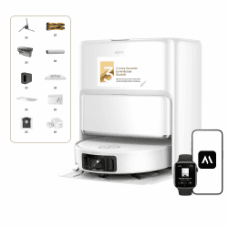 Mova Z60 Ultra Roller Standalone Saugroboter, 26.000 Pa Saugkraft, HydroForce-Wischen, MaxiReach-Techn., FlexScope-Radar mit Hebefunktion, AutoShield-Tech., dreifaches Anti-Tangle. All-in-One-Station Z60 Standalone White Angebot bei HelloDeals