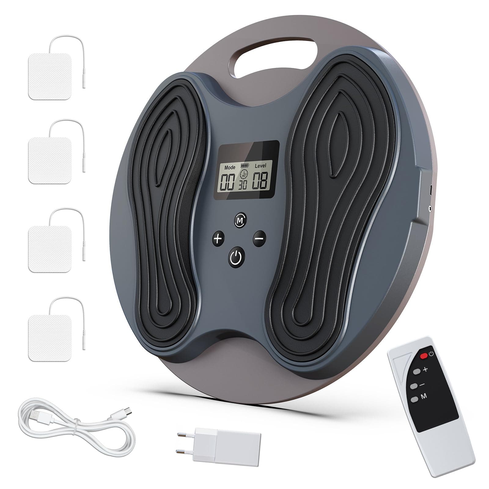 Medic Durchblutungs-Stimulator Beine & Füße, EMS Fussmassagegerät bei Neuropathie, Knie- und Beinschmerzen, schweren Beinen & Muskelmüdigkeit, Fußmassagegerät mit 4 Elektrischer TENS Stimulator Dunkel Angebot bei HelloDeals