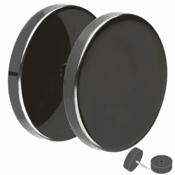 Treuheld® | Fake Plug Ohrstecker aus Titan - 6 Größen - Schwarz [6.] . 1.2 x 14 mm Angebot bei HelloDeals