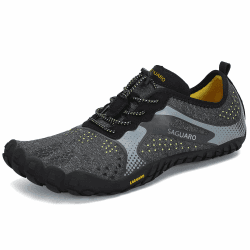 SAGUARO Herren Damen Barfußschuhe - Atmungsaktiv rutschfest Barfussschuhe - mit Breite Zehenbox und Zero-Drop Sohle,Gr.35-48 EU 40 EU Rauchiges Schwarz Angebot bei HelloDeals