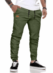 JMIERR Hose Herren Chino Cargo Hose Jogginghose Herren Baumwolle Sporthose Casual Freizeithose Elastische Taille mit Kordelzug Sweatpants Herren mit Taschen B Grün XXL Angebot bei HelloDeals