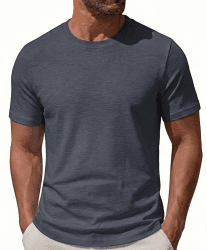 Heavy Cotton T-Shirt Herren (240 GSM) – 100% Baumwolle Slub Jersey – Hochwertiges Basic Shirt Kurzarm – Classic Fit, Blickdicht & Vorgewaschen – Einzigartige Struktur Königsblau M Angebot bei HelloDeals