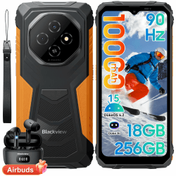 Blackview Fort 1 (18+256) Outdoor Handy Ohne Vertrag 10000mAh, Android 15 Outdoor Smartphone, 6.56" 90Hz Ultradünn baustellenhandy, IP69K Wasserdicht, NFC/GPS/Gemini AI/Fingerabdruck/Glove Mode Fort1(6+256)-orange 256GB Angebot bei HelloDeals