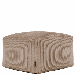 Icon Amara Hocker, Mokkabraun, Flauschiger Cord Stoff, Sitzsack Cord, Sitzpuff, Pouf Hocker mit Füllung, Fußhocker für das Wohnzimmer, Deko Wohnzimmer Mokkabraun 40T x 40B x 24H cm Angebot bei HelloDeals