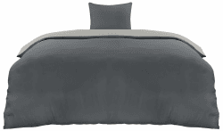 Utopia Bedding Bettwäsche 135x200 Set - Mikrofaser Bettbezug 135x200 cm + 1 Kissenbezug 80x80 cm - Dunkelgrau/Hellgrau 135x200cm + 1 x Kissenbezug 80x80cm Dunkelgrau/Hellgrau Angebot bei HelloDeals