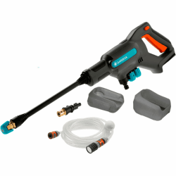 Gardena Akku Mitteldruckreiniger AquaClean 24/18V P4A ohne Akku: Reiniger für den Außenbereich, 3 Reinigungsstufen, max. Druck 24 bar, inkl. Saugschlauch, OGS-Anschlüsse und Filter (14800-55) Angebot bei HelloDeals