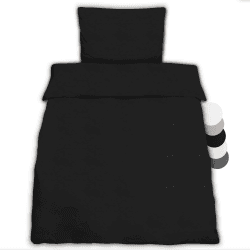 Beautissu 1er Set Renforcé Bettwäsche Set 135x200 cm Julie - Kissenbezug 80x80cm – Bettwäsche mit 1x Bettbezug & 1x Kopfkissenbezug - 2teilige Kühlende Sommerbettwäsche aus Baumwolle in Schwarz 1er Set 135x200 cm & 80x80 cm Schwarz Angebot bei HelloDeals