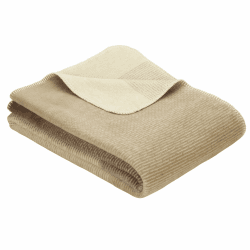 Ibena Toronto Wolldecke 150x200 cm - Kuscheldecke beige Natur Gemustert, kuschelig weich und angenehm warm, hochwertige Pflegeleichte Baumwollmischung 150 x 200 cm Natur Angebot bei HelloDeals