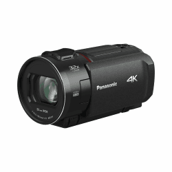 Panasonic HC-VX3E-K 4K-Camcorder, Video (25p), 25-mm-F1.8-Weitwinkelobjektiv, 24-facher optischer Zoom, Hybrid OIS+, HDR, Zoom-Mikrofon, Touchscreen, kreative Funktionen, Schwarz Angebot bei HelloDeals