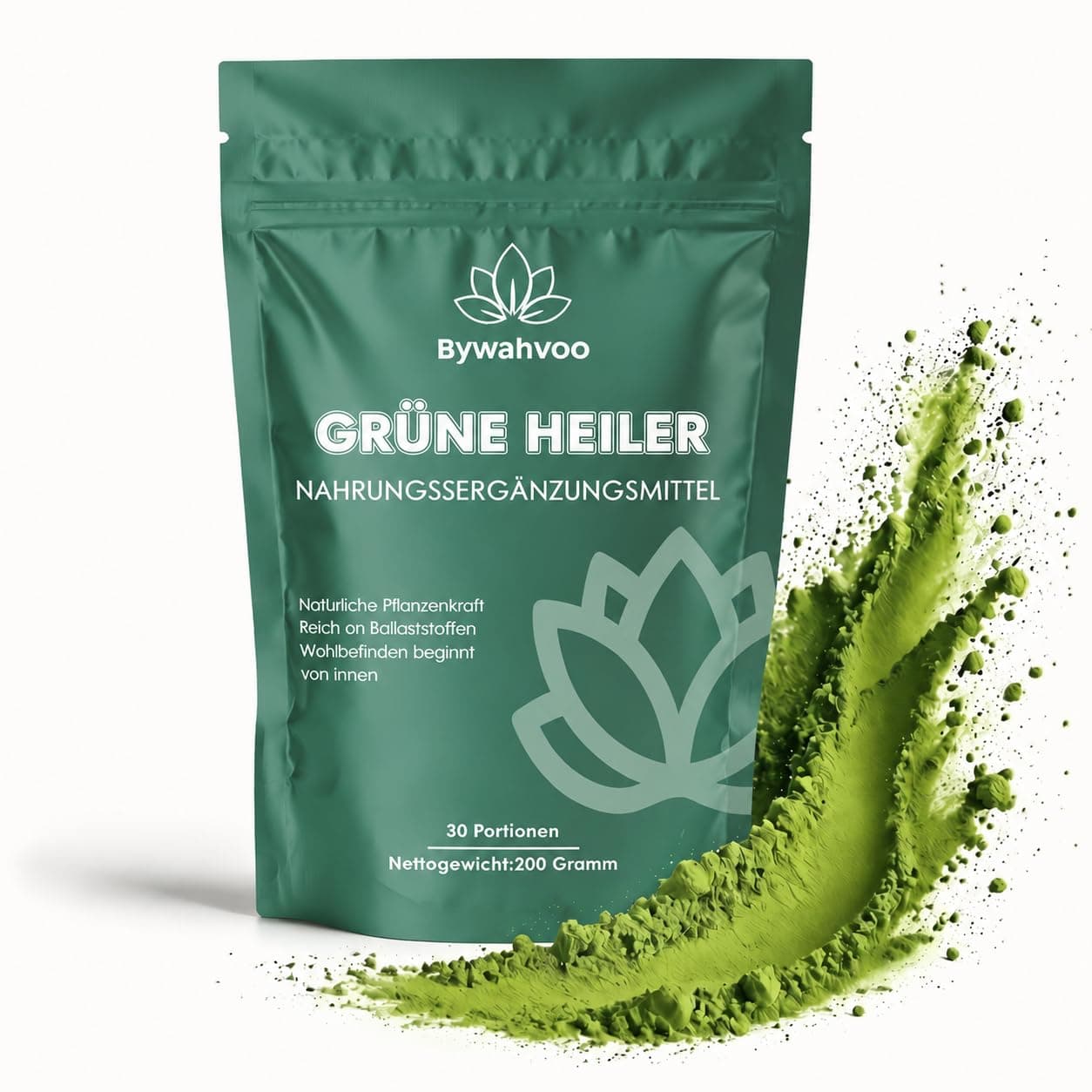 Grüne Entgiftungspulver 200g Superfood Pulver,Greens Pflanzenpulver mit Matcha, Gerstengras, Spirulina & Heidelbeeren,Reich an Ballaststoffen & Mikronährstoffen,Vegan – Täglicher Energie Helfer Angebot bei HelloDeals