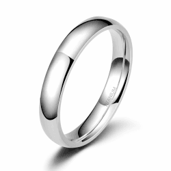 Zakk Ring Damen Herren 2mm 4mm 6mm Titan Poliert Schmal Ringe Verlobungsringe Ehering Hochzeitsringe Silber-4mm 61 (19.4) Angebot bei HelloDeals