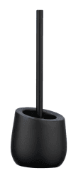 WENKO WC-Garnitur Mod. Badi Elegante Schwarze Keramik Matte Oberfläche inklusive Silikon WC-Bürste mit Antihaft Wirkung Maße 40 x 20 x 10 cm Angebot bei HelloDeals