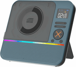 2026 MONODEAL CD Player Tragbar mit RGB-Licht,HiFi-Stereoanlage Tragbarer CD Player Bluetooth, Wiederaufladbar discman mit Lautsprecher und FM Radio, Sleep Timer Blau Angebot bei HelloDeals