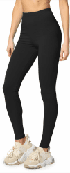 Merry Style Damen Leggings Baumwolle für das ganze Jahr Bequeme Leggings Blickdicht Damen Ideal für Yoga Sport Gym und Freizeit MS10-198 M Schwarz Angebot bei HelloDeals