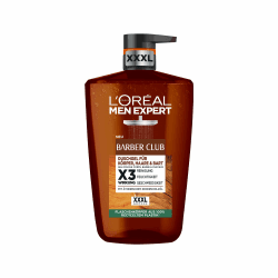L'Oréal Men Expert XXXL Duschgel und Shampoo für Männer, Duschbad zur Reinigung von Körper, Haar, Gesicht und Bart, Herren Körperpflege mit holzigem Duft und Zedernholzöl, Barber Club, 1 x 1000 ml Barber Club 1 l (1er Pack) Angebot bei HelloDeals