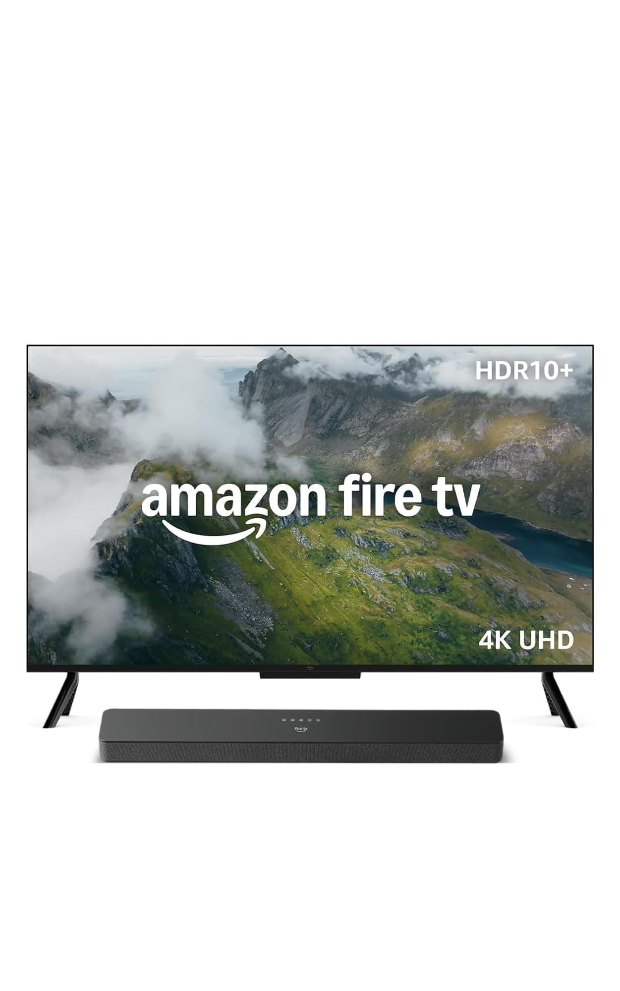 Amazon Ember 4-Serie mit Fire TV, 50-Zoll-Smart-TV in 4K Ultra-HD+ Fire TV-Soundbar Plus | 3.1-Kanal-Sound, All-in-one-Design, Dolby Atmos, DTS:X, auch ideal für Dialoge geeignet | 2024 Angebot bei HelloDeals