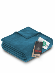 Ibena Porto Decke 150x200 cm – Baumwollmix weich, warm & waschbar, Kuscheldecke petrol einfarbig 150 x 200 cm Petrol Angebot bei HelloDeals