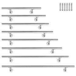 XMTECH Edelstahl Handlauf Treppengeländer Geländer Wandhandlauf Wand Treppe für Aussen & Innen, mit Wandhalterungen und Montagematerial, Länge: 120 cm, Silber Angebot bei HelloDeals