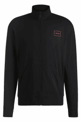 HUGO Herren Laze Zip Jacket Relaxed-Fit Jacke aus Stretch-Baumwolle mit eingerahmtem Logo XXL Black1 Angebot bei HelloDeals