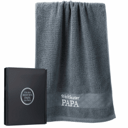 Vatertagsgeschenk für Papa, Papa Geschenk Weltbester Papa Handtuch (35x75 cm) - Geschenkidee zum Geburtstag & Weihnachten - 100% Baumwolle - inkl. Geschenkbox Angebot bei HelloDeals