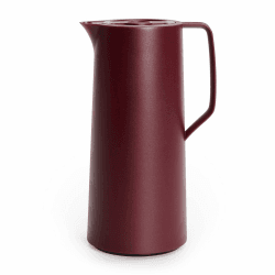 Emsa Motiva Isolierkanne, 1 Liter, Quick-Press-Verschluss, 12h heiß, 24h kalt, Glaskolben, Made in Germany, Nordisches Design, weinrot, N41702 Angebot bei HelloDeals