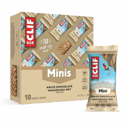 CLIF BAR Minis | Snackriegel | White Chocolate Macadamia Nut | mit 4g pflanzlichem Eiweiß | Snack für unterwegs | 10 x 28 g Angebot bei HelloDeals