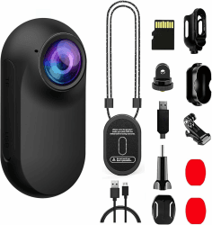 Xilecam Mini Action Cam Inklusive Speicherkarte Speicherkarte Helmkamera Motorrad Bodycam Mini ski Kamera Multifunctional Accessories Body Cam（Schwarz） Angebot bei HelloDeals