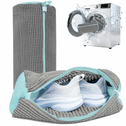 2 Stück Schuhwaschbeutel für die Waschmaschine, Schuhtrockner, Wäschebeutel, wiederverwendbar, Schuhwaschbeutel für Waschmaschine und Trockner,waschbeutel,Wäschesack Schuhe mit 360° Reinigungsflaum Grau X 2 Angebot bei HelloDeals