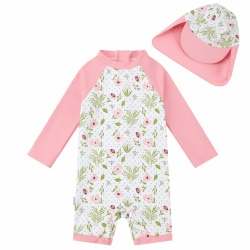 upandfast Baby Badeanzug mit Knöpfen UV Schutz Badebekleidung Für Baby Mädchen 12-18 Monate Hell Rosa Angebot bei HelloDeals