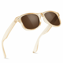 Polarisiert-Sonnenbrille-Herren-Damen-Sonnenbrillen-Sunglasses-Men-Woman-Sonnenbrille Schwarz-UV400-Unisex-Retro-Vintage-Klassische-Polarisierte-Brille-Sportbrille-für Fahren-Camping Champagner Farbe-dunkelbraun Angebot bei HelloDeals