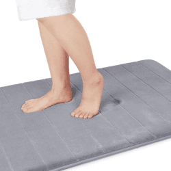 Yimobra Badematte rutschfest, 90 x 60 cm, Super Wasseraufnahme, Dick, Maschinenwaschbar, Leicht zu Trocknen Badezimmerteppich – Grau Grau 90 x 60 cm (Rechteckig) Angebot bei HelloDeals