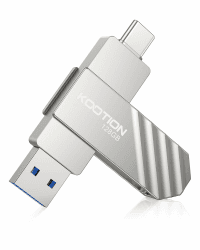 KOOTION USB Stick 128GB USB C Stick USB 3.2 Speicherstick OTG Bis zu 500MB/s 2-in-1 Typ C Flash Laufwerk Externer Speicher Metall für USB-C-iPhone/Android-Smartphone/Tablet/Mac/Laptop/PC,Silber 128G Silber Angebot bei HelloDeals