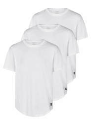 JACK & JONES Tshirt Herren lang geschnitten Set 100% Bio-Baumwolle Regular Fit JJENOA 3er Pack Rundhals Kurzarm Sommer Organic Basic Tee Shirt Schwarz Weiß Beige Grün Grau S M L XL XXL 3XL XL Pack 3 (White) Angebot bei HelloDeals
