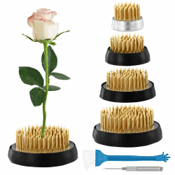 QWORK® 4 Stück Blumenigel, Blumensteckigel, Runder Blumenhalter aus Kupfer mit Edelstahlbasis, für Floristen, Büros und Teestuben Ø2.3cm/3.5cm/4.5cm/5.5cm Angebot bei HelloDeals