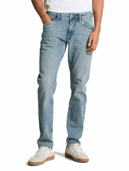 Tom Tailor Denim Herren TTTTPIERS Slim Fit Jeans 33W / 36L 10118 - Used Light Stone Blue Denim Angebot bei HelloDeals