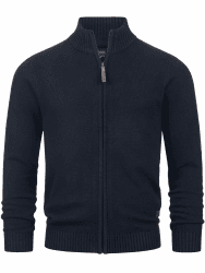 Indicode Herren INLut Strickjacke mit Stehkragen und Reißverschluss | Cardigan Feinstrickjacke für Männer XL Navy Angebot bei HelloDeals
