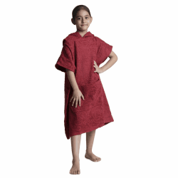 ALLEN & MATE 100% BAUMWOLLE Kinder-Strandtuch-Poncho – Übergroßer, schnelltrocknender Bademantel zum Umziehen mit Kapuze und Tasche für Jungen und Mädchen 6-9 Jahre Weinroter Delphin Angebot bei HelloDeals