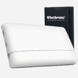 Winthome Memory Foam Kissen mit Soft & Fest Seite Wählbar, 0 Kleber, Nackenstützkissen Weich Bequem für Tiefschlaf, Ergonomisches Kopfkissen für Rücken-, Seiten Bauchschläfer, Oeko, 60x40x10cm Weiß 60x40x10 Angebot bei HelloDeals