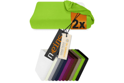 npluseins 2er Pack Spannbezüge für Nackenkissen Gesundheitskissen 959.1234, M, 35-40x55-60 cm, apfelgrün Apfelgrün 35-40 x 55-60 cm Angebot bei HelloDeals
