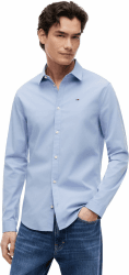Tommy Jeans Herren Hemd TJM Original Stretch Shirt Langarm L Blue (Lavender Lustre) Angebot bei HelloDeals