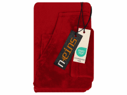 npluseins Coral Fleece Kuscheldecke Kids - das Original mit Ärmel & Bauchtasche 1448.2043, 90 x 150 cm, Bordeaux Angebot bei HelloDeals