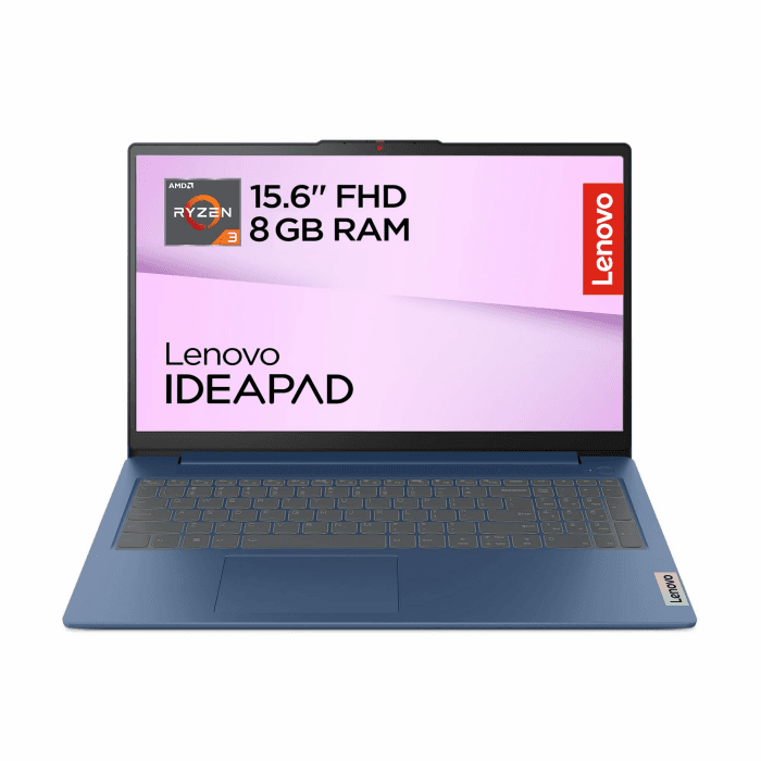 Lenovo IdeaPad Slim 3 Laptop | 15.6" FHD Display | AMD Ryzen 3 7330U | 512GB SSD | 8 GB RAM | AMD Radeon Grafik | QWERTZ | Windows 11 | Abyss Blue | 3 Monate Premium Care Angebot bei HelloDeals