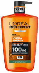L'Oréal Men Expert 1L Duschgel und Shampoo für Männer, 3-in-1 Duschbad zur Reinigung von Körper, Haar und Gesicht, Herren Körperpflege für langanhaltende Frische mit Taurin, Hydra Energy, 1x1000 ml XXXL 1L Duschgel Angebot bei HelloDeals